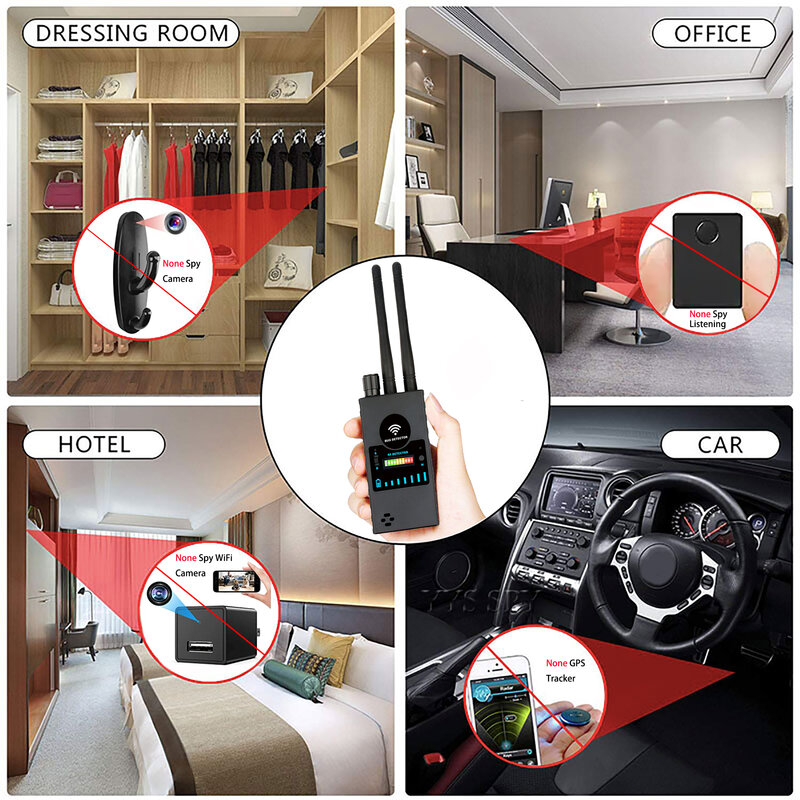 Anti Spy Hidden Camera Detector GSM Mobile Audio Bug Finder GPS Tracker Wireless RF Signal Detect Bug Bluetooth Headset Scanner