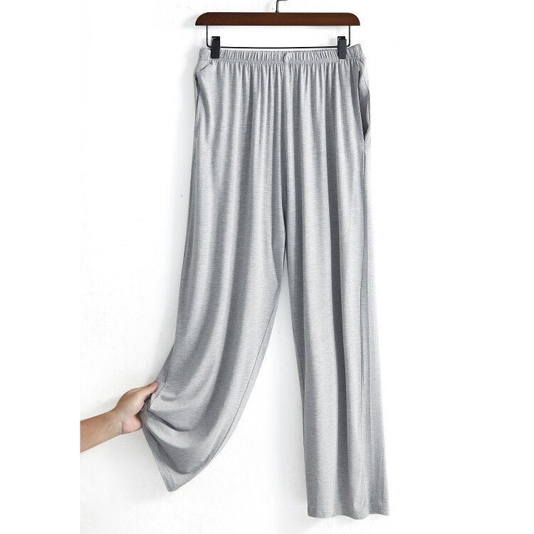 Штаны мужские nowy jesień zima modalne bawełniane bielizna nocna piżamy spodnie dla mężczyzn luźne Plus Size spodnie, dół Pijama Homme 2XL-7XL