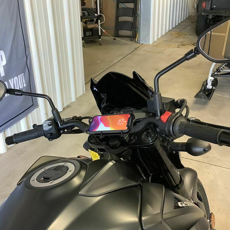GSX-S750 motocykl czarny uchwyt na telefon komórkowy GPS wspornik stojakowy dla Suzuki GSX-S 750 2016 2017 2018 2019 2020 2021