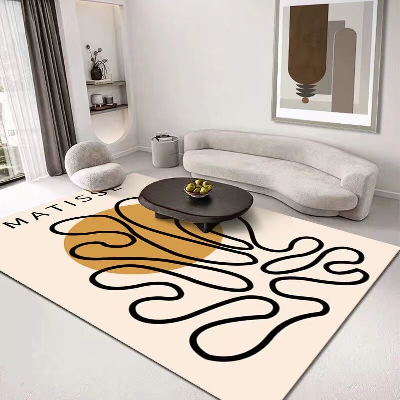 Art Carpets for Living Room Decoration Washable Floor Lounge Rug Large Area Rugs Modern Bedroom Carpet Sofa Table Pad Decor Mat