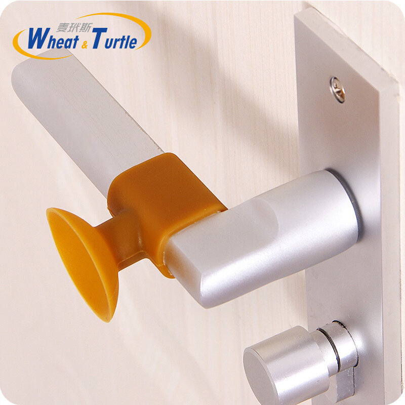 2Pcs/Lot Baby Safety Door Knob Silencer Crash Pad Wall Protectors Silicone Door Stopper Anti Collision Stop Products