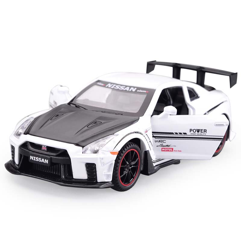 NISSAN GTR GT-R R35 R34 modelo de coche de aleación, vehículos de juguete, coches de juguete, regalos para niños, 1:32, envío gratis
