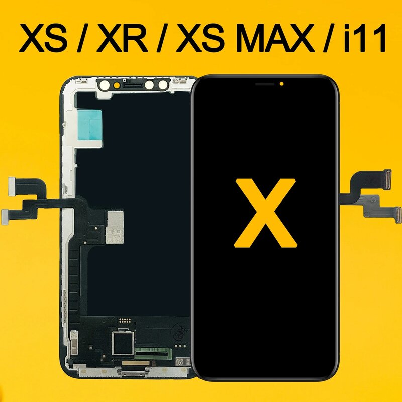Montagem de digitalizador LCD Touch Screen, testado LCD Pantalla para iPhone X, XR, 11, tela LCD INCELL, iPhone X, iPhone XS Max, OLED