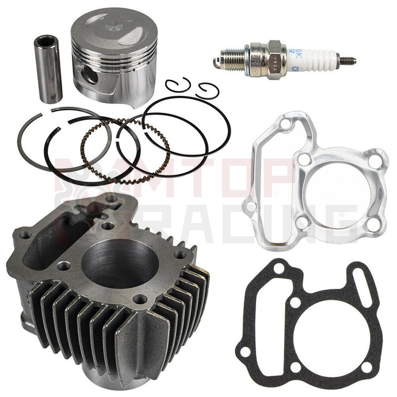 Bore 47mm 80cc ATV Cylinder Head Piston Gasket Top End Kit For Yamaha Raptor 2002 2003 2004 2005 2006 2007 2008 Grizzly 2005-08