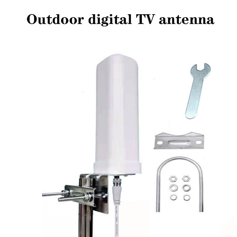 Antena de TV digital para exteriores, receptor de señal HD para interiores y exteriores, DTMB rural, 4K, 1080p, ATSC, con accesorios de amplificador