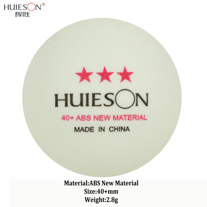 Huieson-pelotas de Ping Pong de 3 estrellas, Material plástico ABS para entrenamiento de mesa, 40mm, 50/100g, 2,8