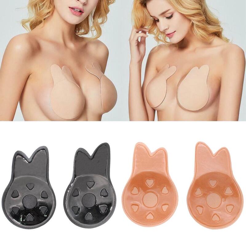 Best 1 Pair Women Silicone Invisible Breast Lift Up Bra Tape Sticker Nipple Cover Strapless Backless QQ99