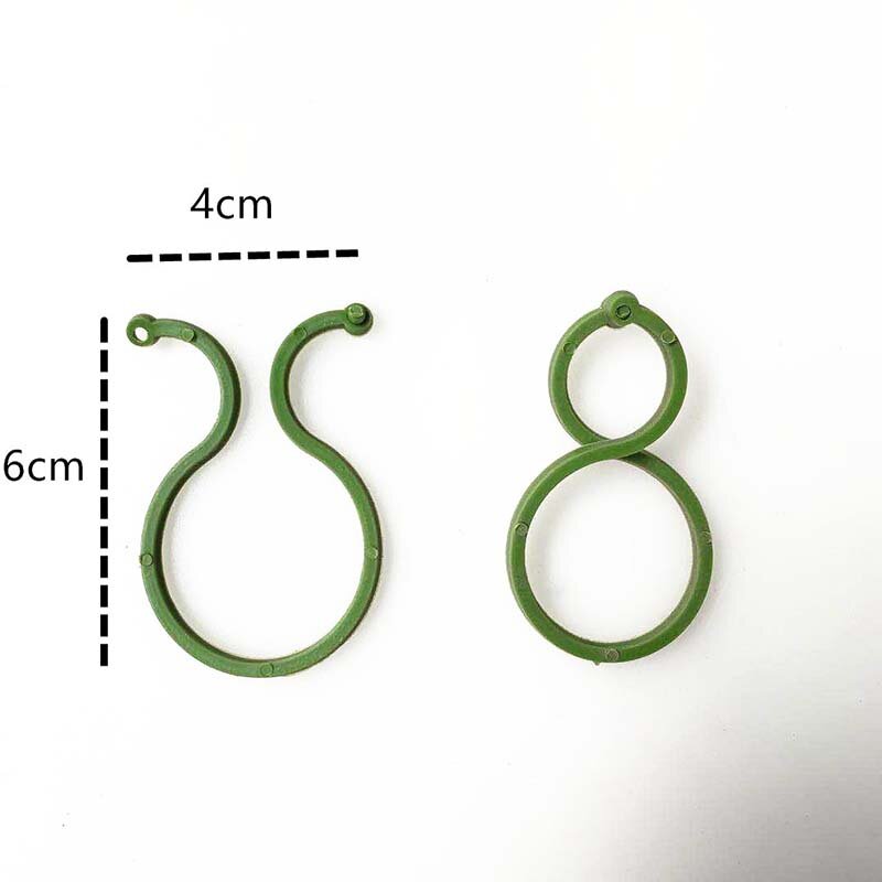 10/20/50/100 Pcs clip per reggette a vite per coltivazione supporto per piante verticale anello in plastica verde anello da giardino supporto per viti
