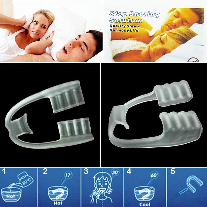 Silicone Bruxism Mouth Guard Sleep Mouthguard Anti Snoring Bruxism Sleeping Mouth Guard Night  Shield Aid Teeth Protector Tool