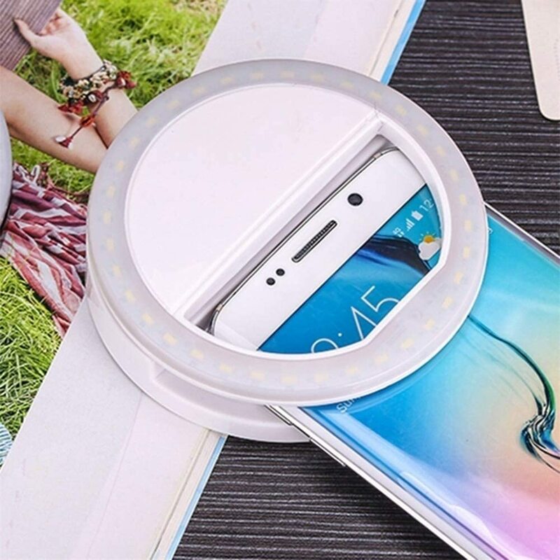 Uniwersalna lampa Selfie telefon komórkowy obiektyw przenośny pierścień Flash 36 LEDS Luminous makijaż klip światło dla iPhone 12 11 XR Plus Samsung