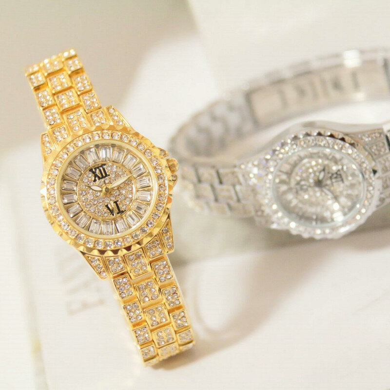 Hot Koop Luxe Vrouwen Horloges Quartz Horloges Ladies Dress Diamond Horloge Meisje Armband Horloges Orologio Donna relojes para mujer