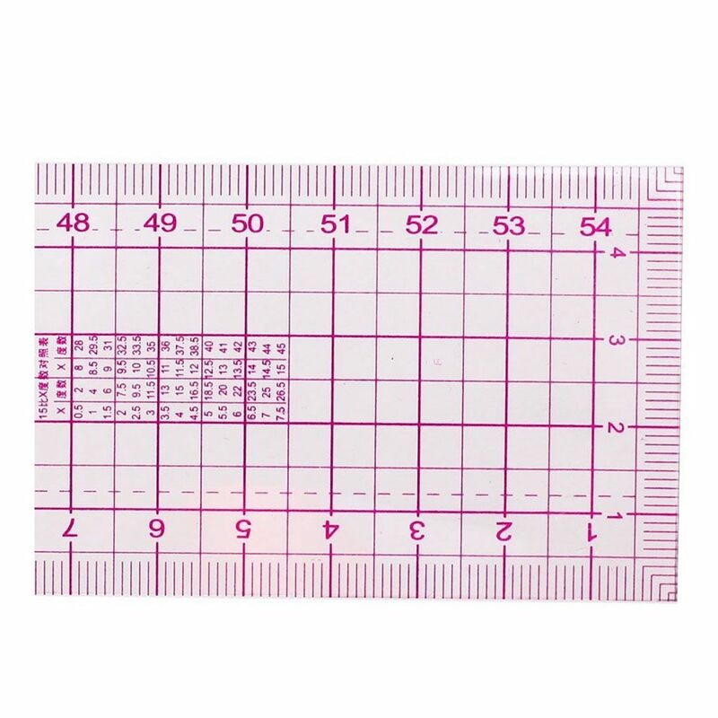 ZHUTING Sewing Tailor Accessories 55cm Shared Double Side Metric Straight Ruler Transparent