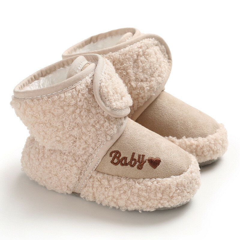 2020 Winter Warm Baby Toddler First Walkers Cotton Baby Shoes Cute Infant Baby Boys Girls Shoes Soft Sole Indoor Shoes
