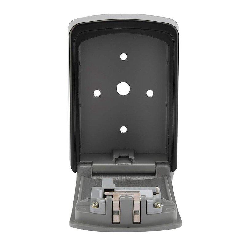 AMS-Key Box 4-Digit Adjustable Combination Password Key Box Premium Security Lock Organizer Wall-Mounted Key Storage Lock Box Gr