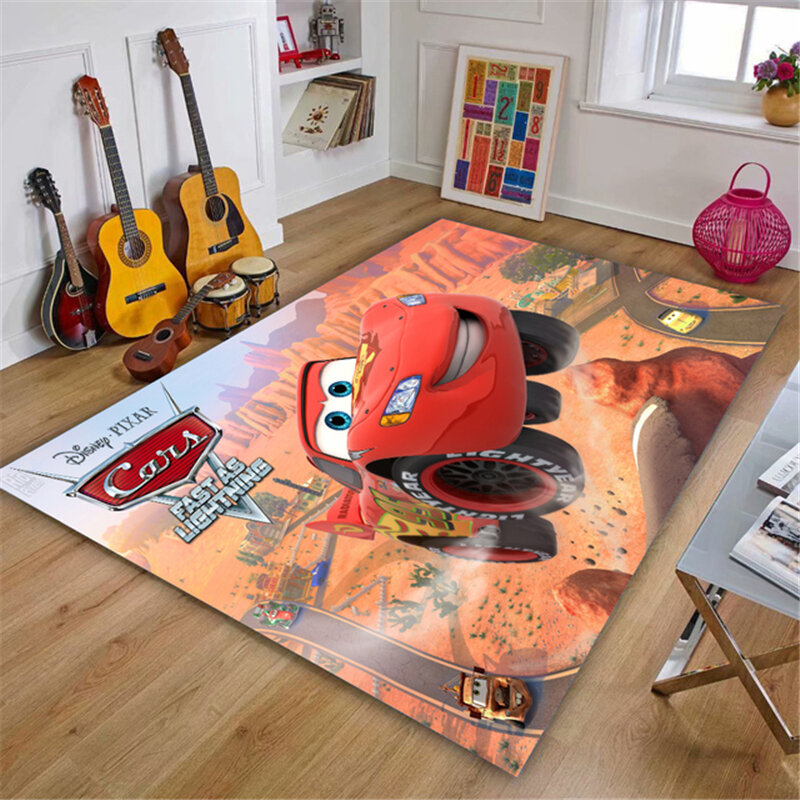 Disney – tapis de jeu McQueen pour bébé, 80x160cm, pour chambre à coucher ou cuisine, pour garçons
