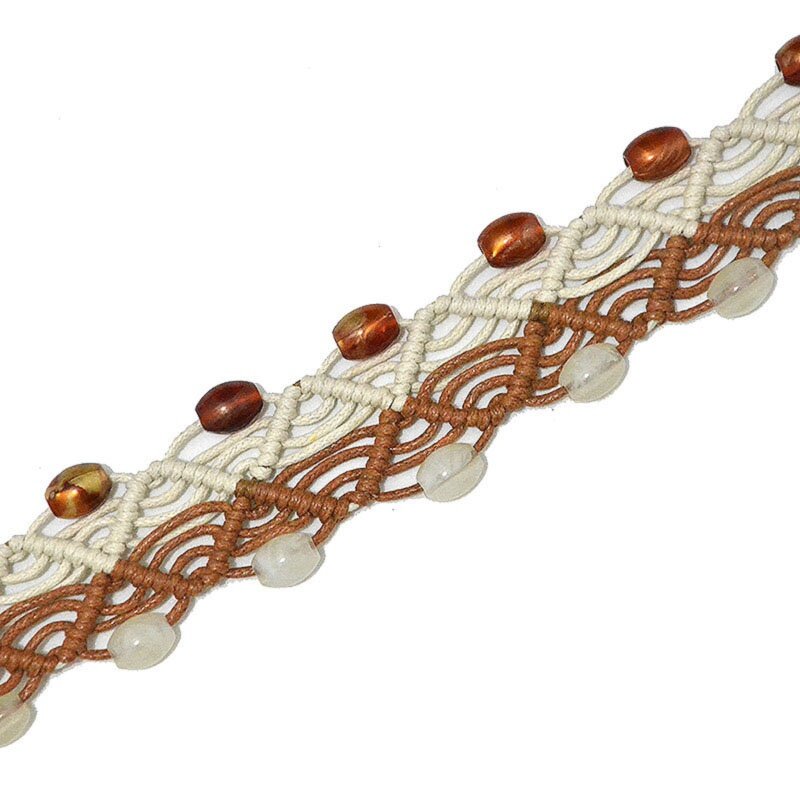 Ceinture tressée en perles de bois pour femmes, ceinture ethnique, glands en UL, mode décontractée, comparateur de couleur, environnement, 1 pièce