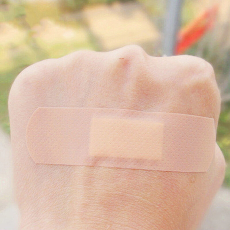 100pcs Band-Aids Impermeabile Traspirante Cuscino Cerotto Adesivo Ferita Emostasi Sticker Band di Primo Soccorso Bendaggio