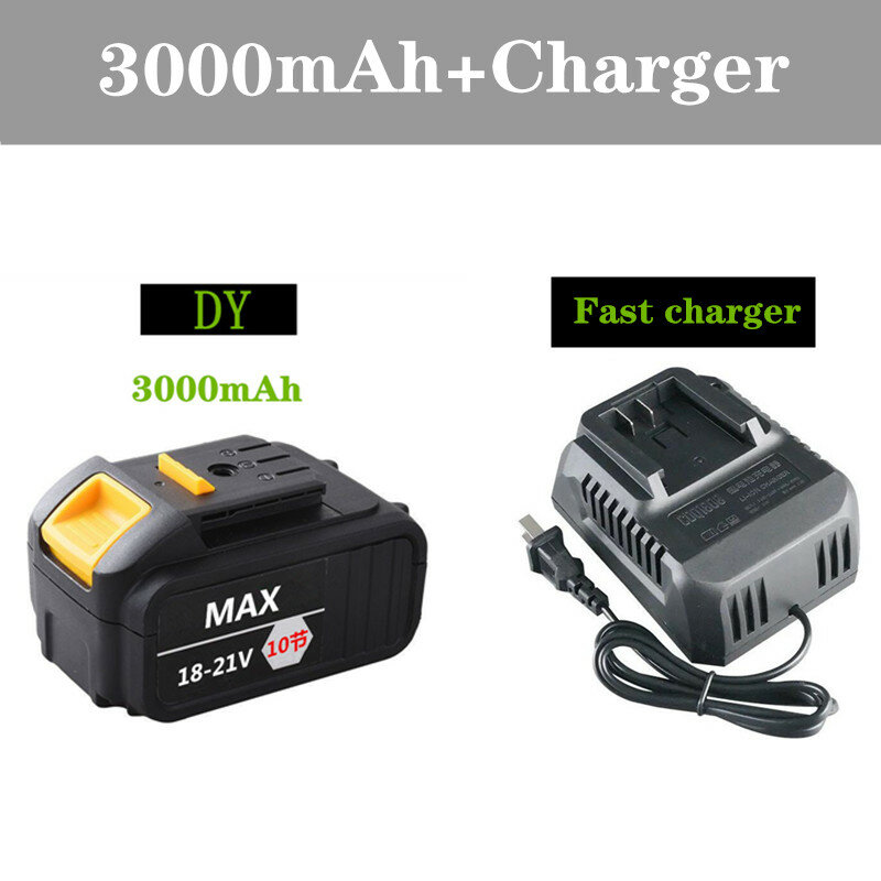 Bateria litowa o dużej pojemności 21V klucz elektryczny bateria wysokiej jakości 18650 akumulator szlifierka kątowa młot elektryczny