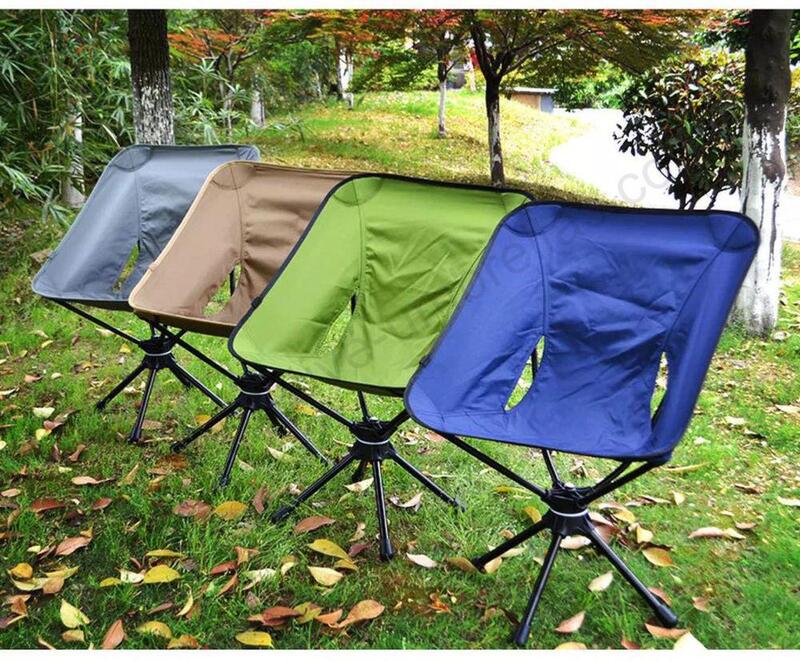 Bearing 150kg waterproof tensile 600D oxford outdoor aviation 75T alloy compact foldable 360 universal swivel rotated chair