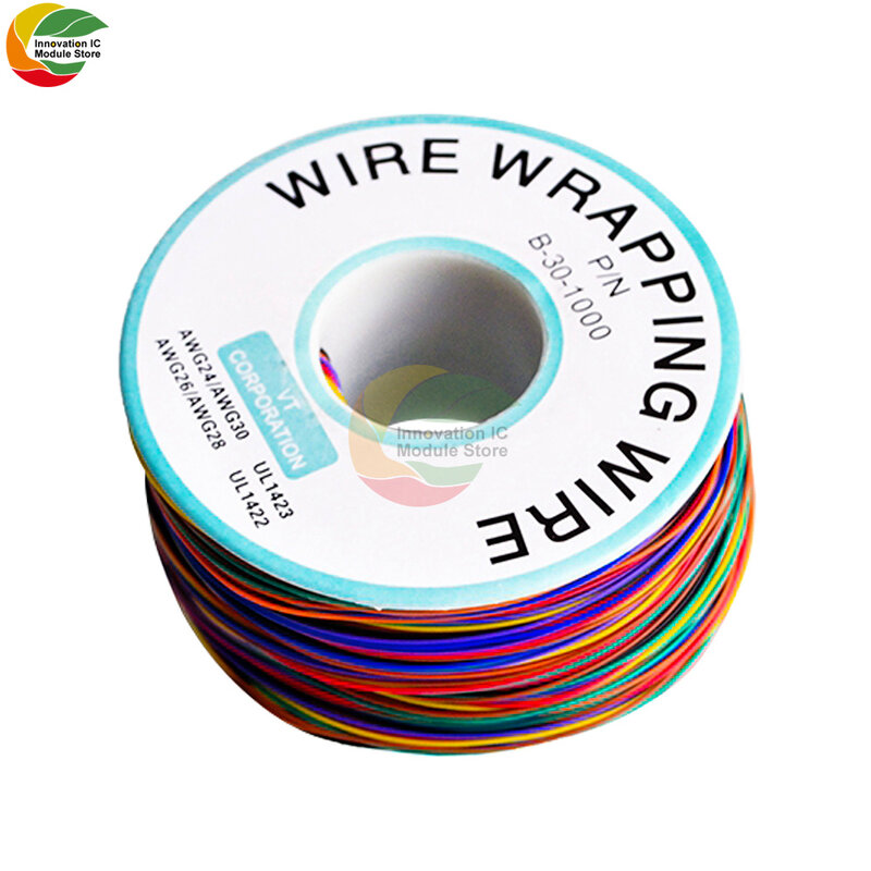 250 متر 30 AWG 8-Wire 0.25 مللي متر B-30-1000 UL1423 الملونة العزل كابل النحاس الأساسية اختبار التفاف سلك المعلبة النحاس سلك صلب خط