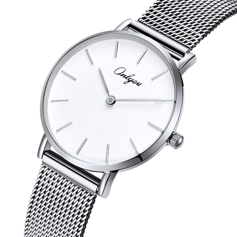 Onlyou 브랜드 커플 시계 남자 여자 시계 스마트 워치 방수 시계 두 연인을위한 자동 시계 손목 시계