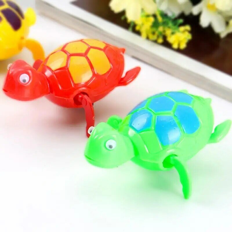 Simpatico cartone animato animale tartaruga classico giocattolo da acqua per bambini infantile nuotata tartaruga avvolto catena orologio da bagno per bambini giocattoli da bagno da spiaggia Jouet Bebe