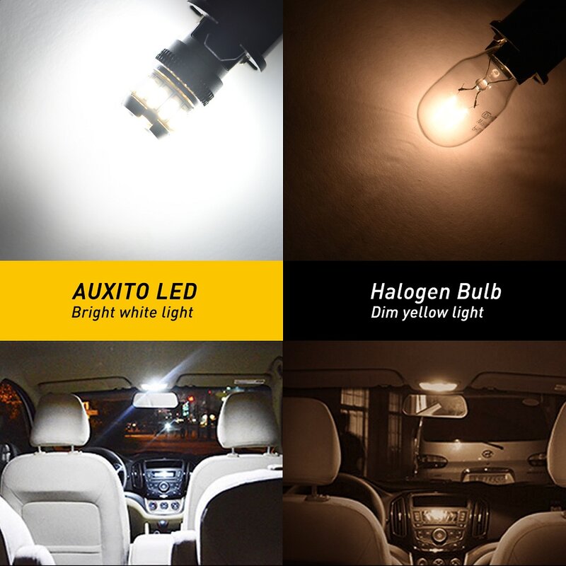 Bombillas LED T10 W5W para coche, luz roja Canbus 194 168, luz amarilla de lectura Interior, lámpara de matrícula de maletero, 6500K, 2 uds.