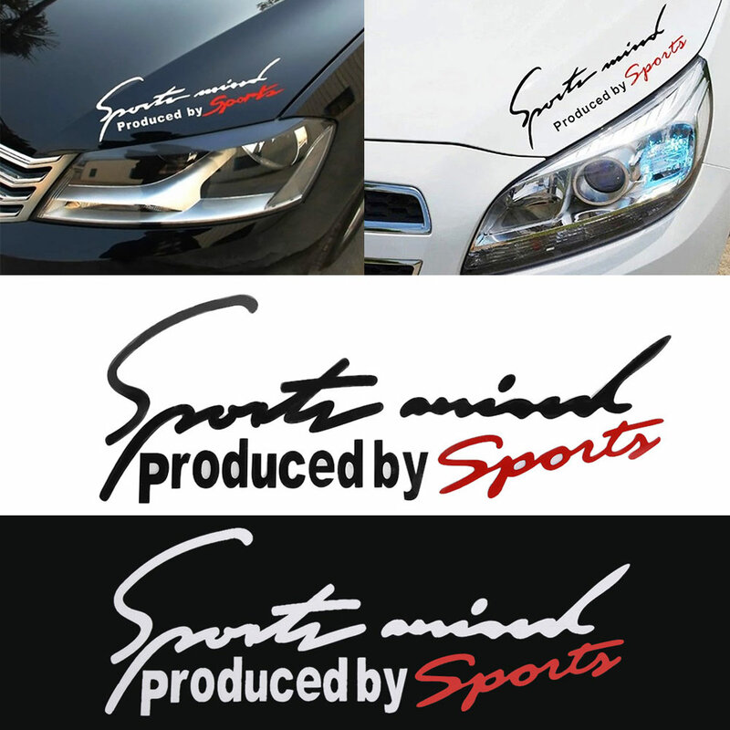 Pegatinas de coche con letras deportivas, emblema, insignia, calcomanía, capó de coche, estilo de coche para Audi, BMW, Benz, VW, Sport AMG