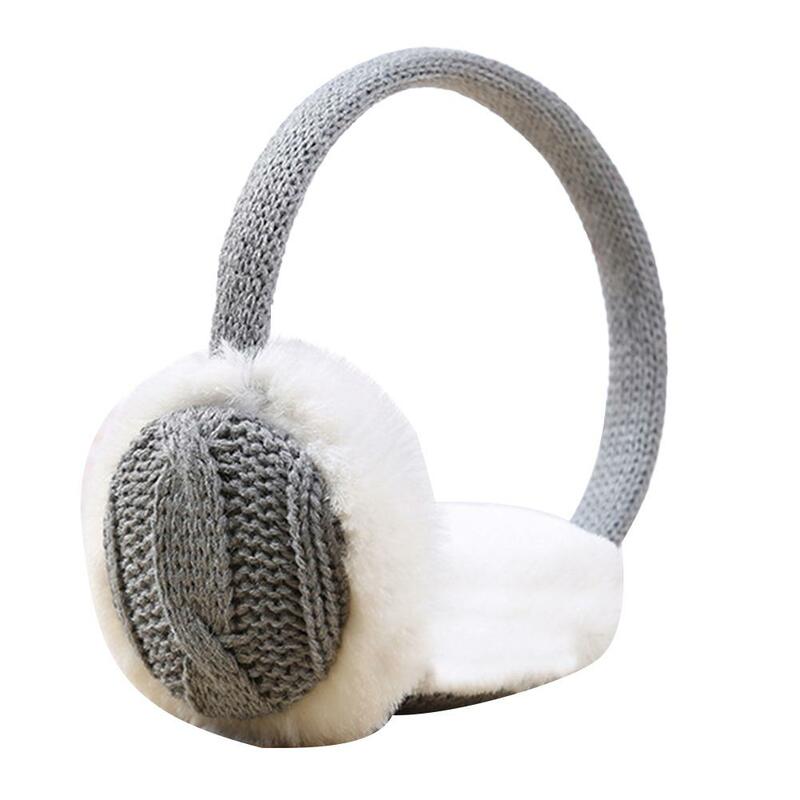 Protège-oreilles en peluche tricoté chaud pour femme, protection des oreilles, accessoire chauffant, cadeau, nouvelle mode, automne hiver, 2021