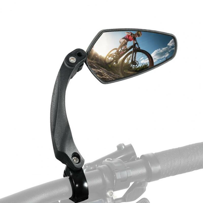 Espelho traseiro da bicicleta 360 graus de rotação base ajustável liga alumínio universal visão traseira grande angular espelho para ciclismo