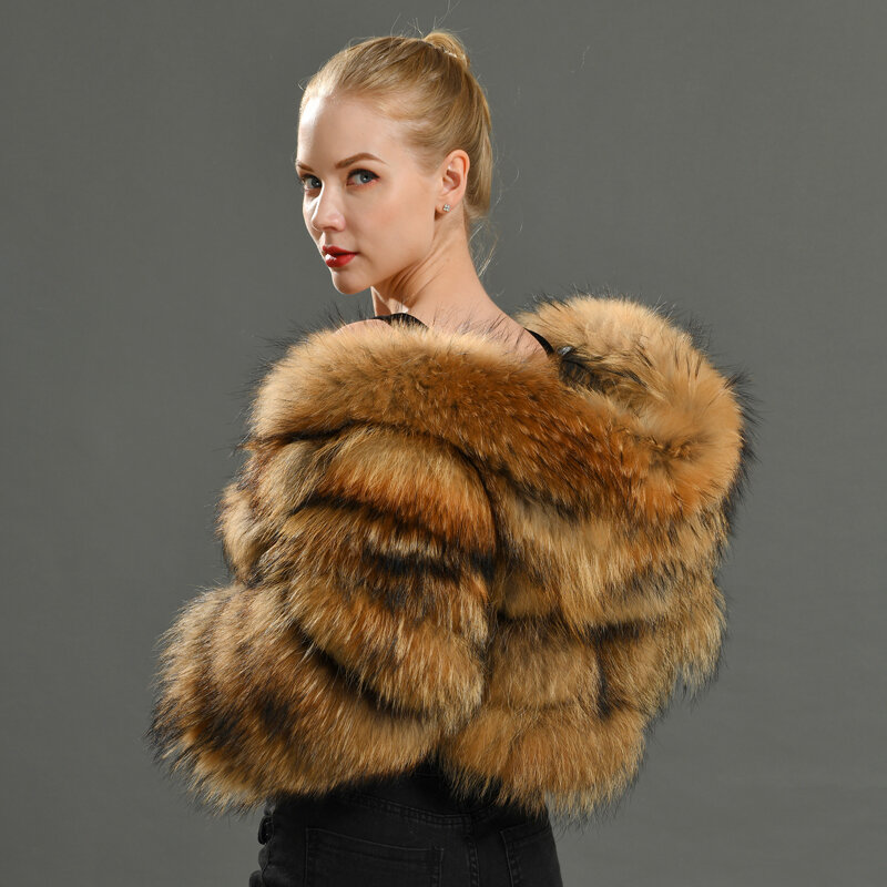 Inverno nova chegada das mulheres real casaco de pele de raposa clássico listrado natural casaco de pele de raposa casacos curtos venda quente jaquetas de pele genuína