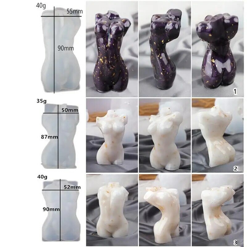 Art Sculptuur Model Body Model Siliconen Mold Resin Mold Zeep Mold Wax Schimmel Diy Epoxy Hars Ambachten Geschenken