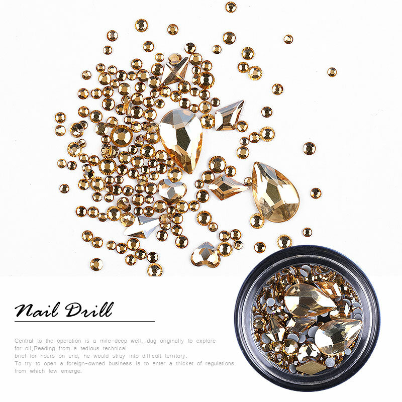 HNUIX 1Box 3D kryształki do stylizacji paznokci dekoracje cekiny Flatback diament nieregularne romb kamienie do paznokci dżetów urok Nail Art