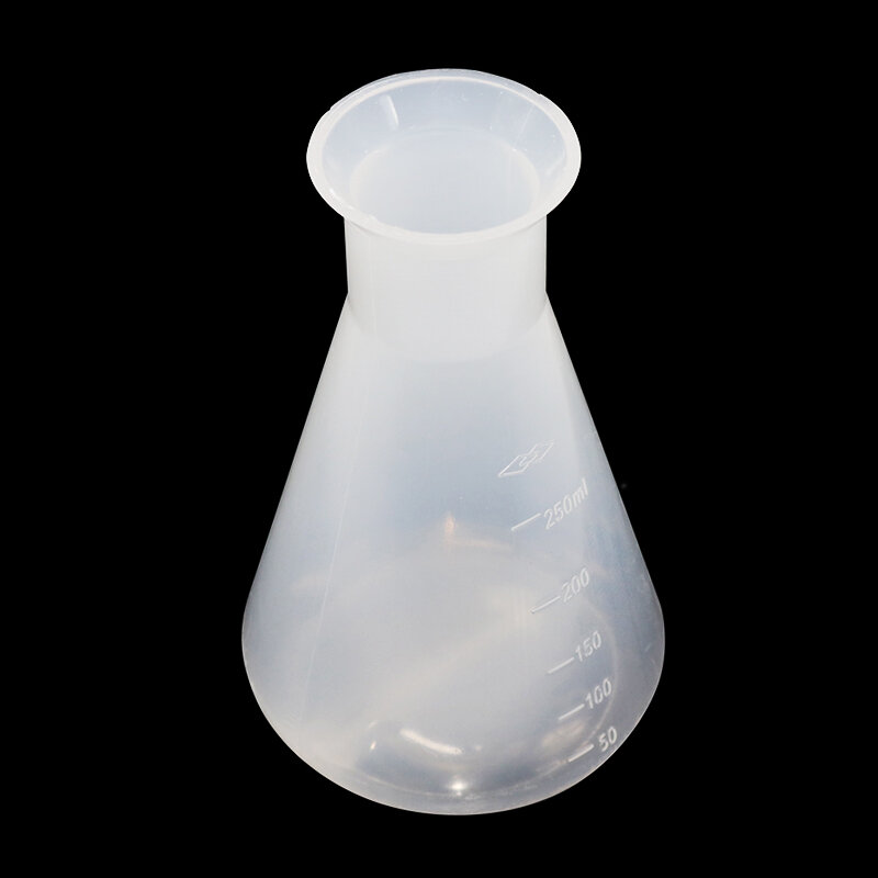 Flacon conique en plastique et verre Transparent, pour laboratoire, Science, verrerie de sécurité, fournitures scolaires de recherche