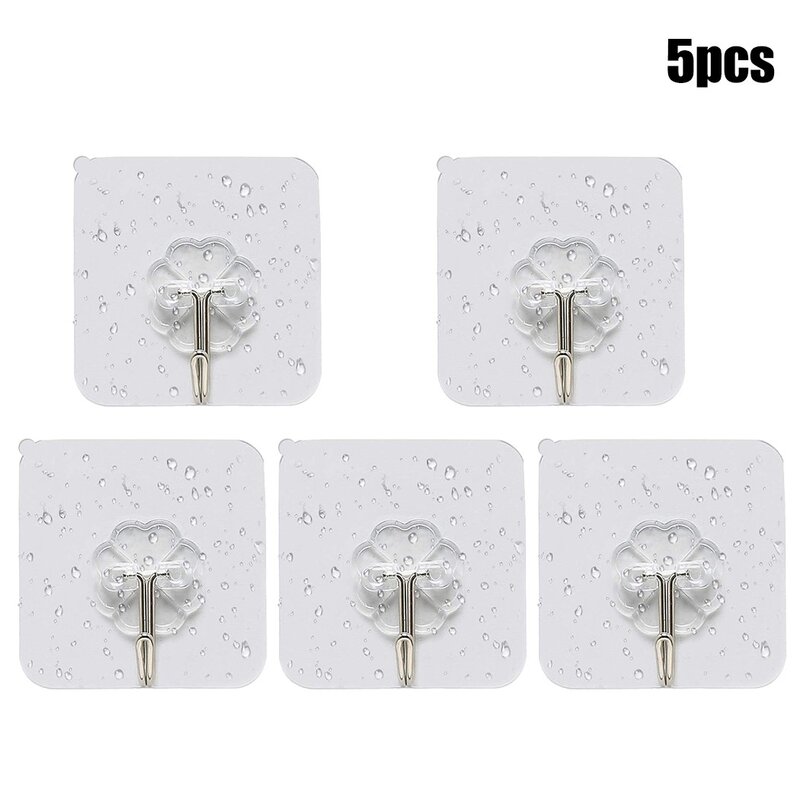 20/10/5PCS Transparent Strong Sticky Wall Hanging Nail-Free Hook Waterproof Durable Kitchen Bathroom Hook Ulti-Purpose Sucker