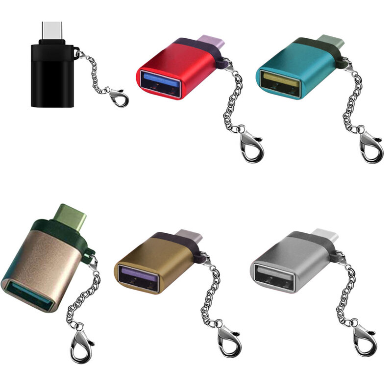 อะแดปเตอร์ตัวผู้ชนิด C แบบพกพาเป็น USB ตัวเมียเป็นคอมพิวเตอร์แล็ปท็อป USB 3 0 MINI อะลูมินัมอัลลอยตัวแปลง USB-C