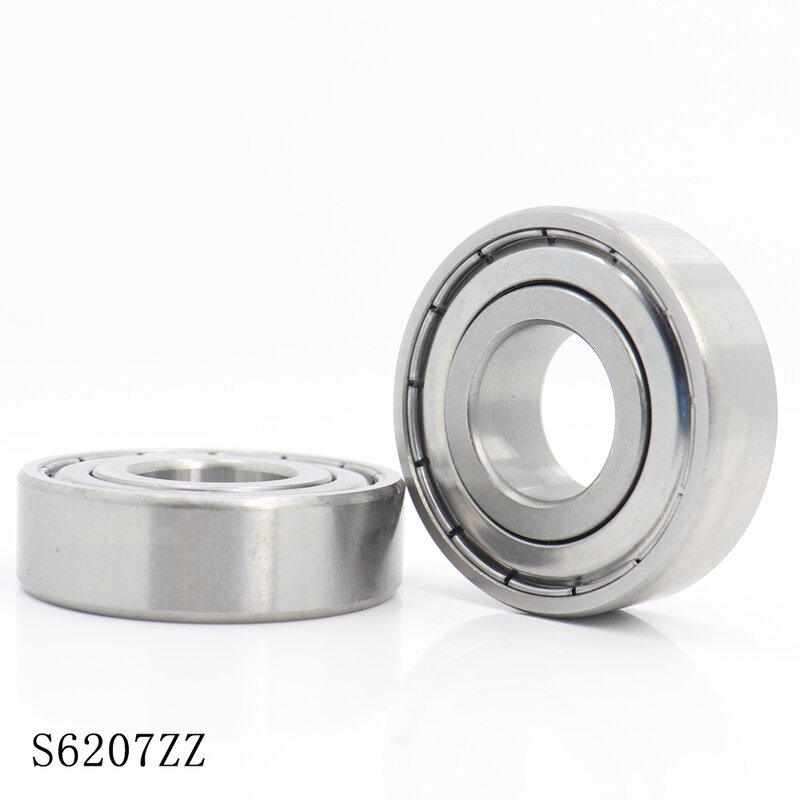S6207ZZ Bearing 35*72*17 mm ( 2 PCS ) S6207 Z ZZ S 6207 440C Stainless Steel S6207Z Ball Bearings