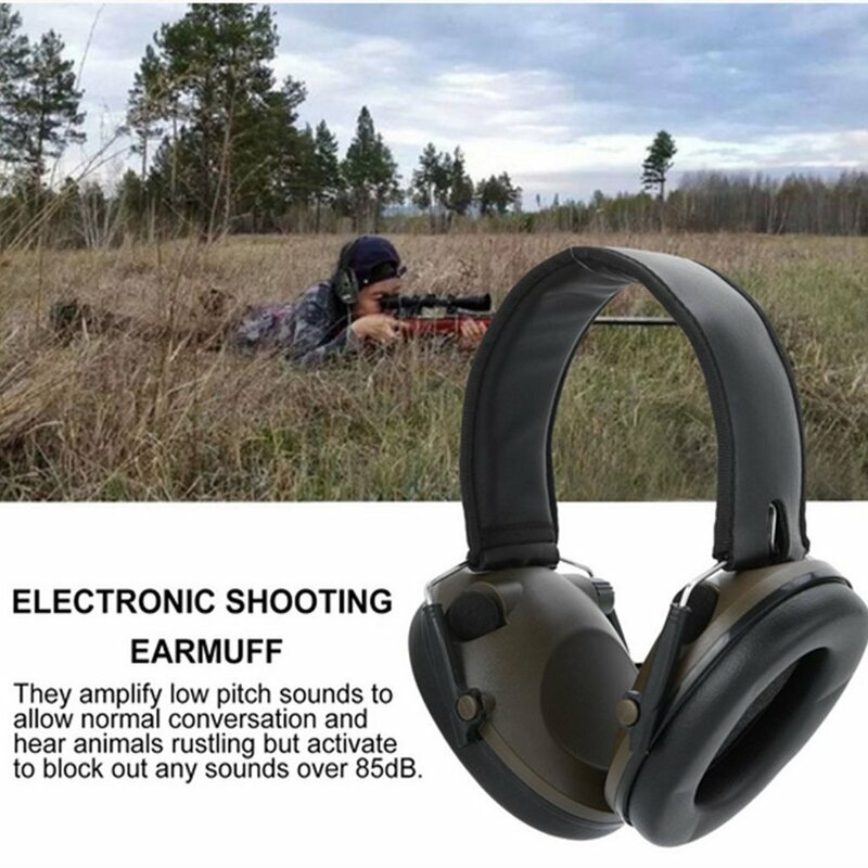 Militar Tático Anti-Ruído Earmuff, Redução de Ruído, Hunting Shooting Headphone, Ear Defenders, Hearing Protector