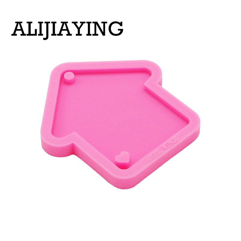 DY0175 Shiny Christmas house mold DIY keychain silicone molds craft keyring pendant jewelry keychains mould epoxy resin table