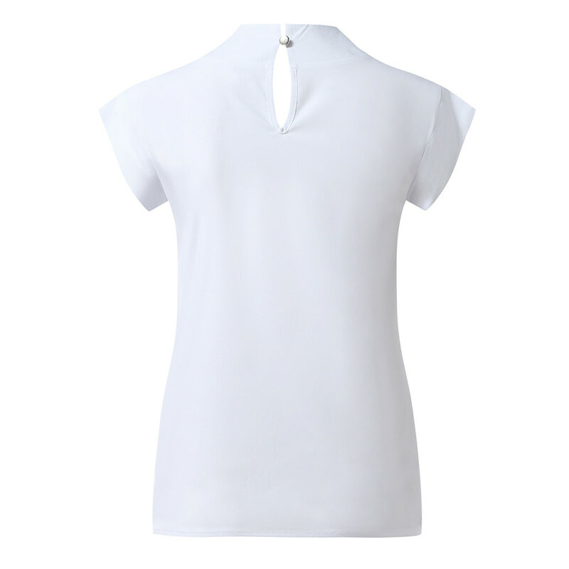 Kobiety Sexy bez rękawów taniec bluzka duże rozmiary kobiety białe koszule moda Casual O Neck luźna bluzka 2020 seksowne bluzki # 0713LJC