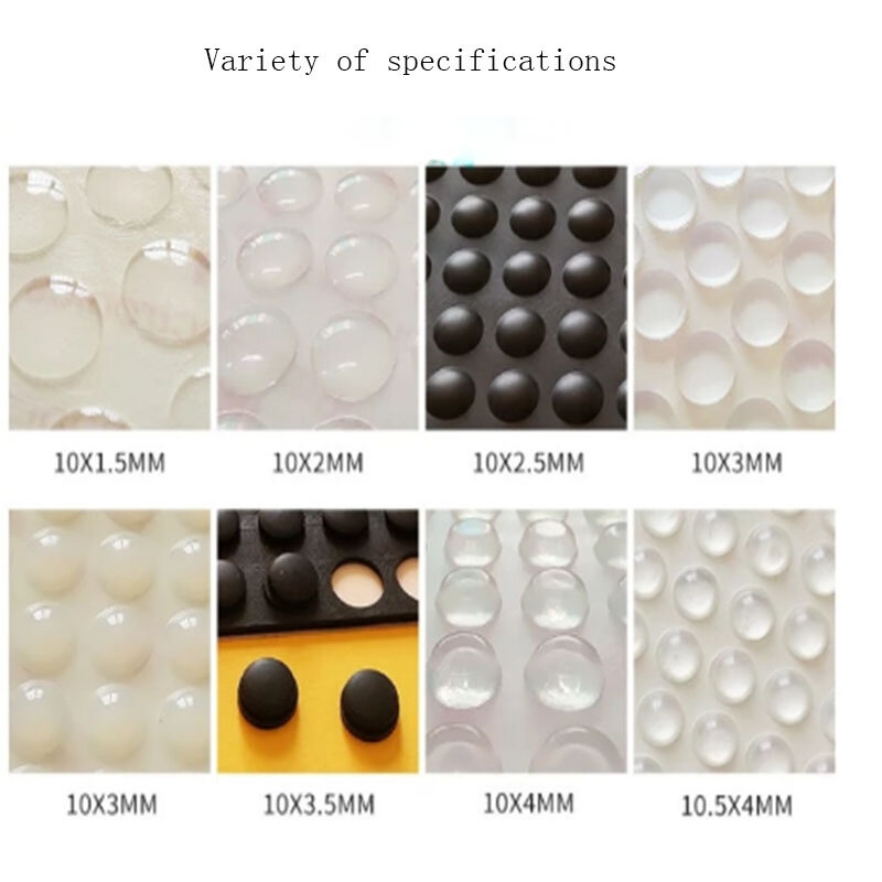 Cuscinetto per mobili silenziante per particelle di gomma anticollisione in gel di silice di colore trasparente serie 50mm 10mm