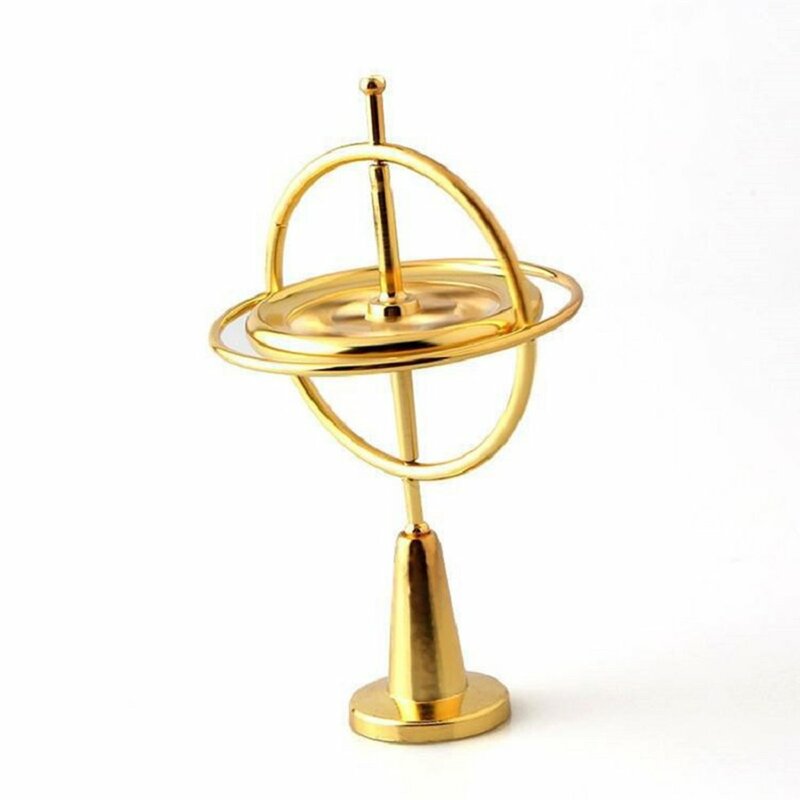 Giroskop logam anti-gravitasi dewasa dekompresi artefak pengajaran mainan keseimbangan rotasi teknologi hitam giroskop mekanik
