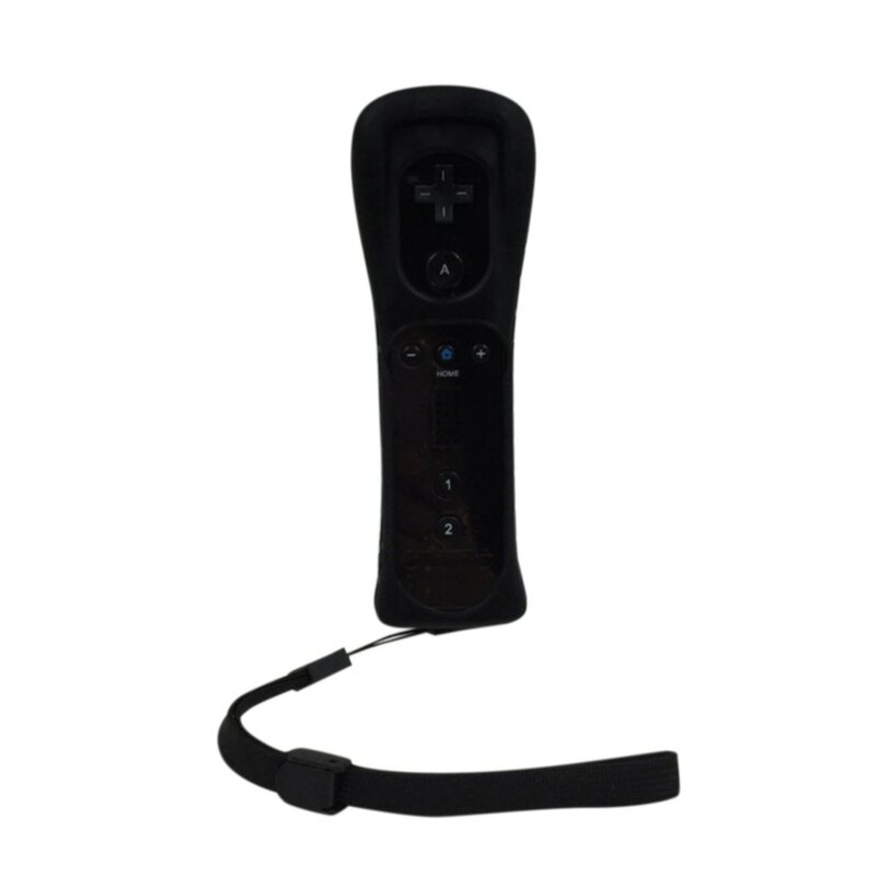 Bezprzewodowy pilot do Wii wbudowany Motion Plus Gamepad z silikonową obudową czujnik ruchu 2018