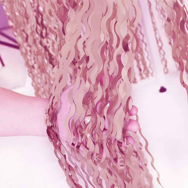 Falda tutú de tul rosa y dorada para mascotas, falda de mesa con borlas en espiral y purpurina para decoración de bodas y fiestas de cumpleaños, 275x75
