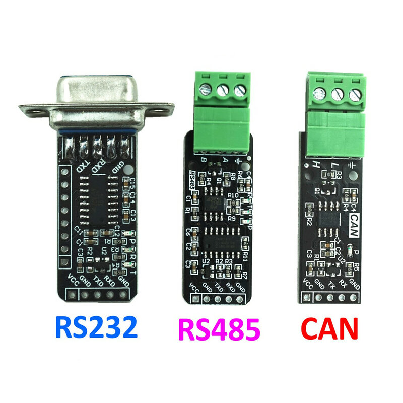 Taidacent-RS232 RS485 PODE Ônibus para TTL Serial Port Converter, Módulo de Comunicação para Microcontrolador, MCU, 3V a 5V, TVS DB9