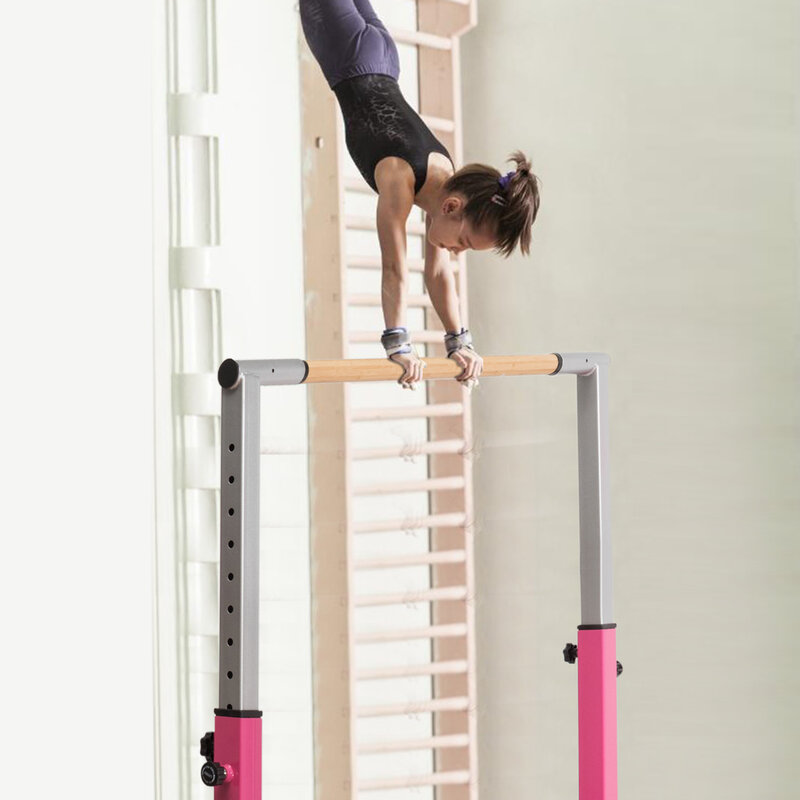 Kids Gymnastics Parallel Bars Double Horizontal Home Adjustable Width & Height