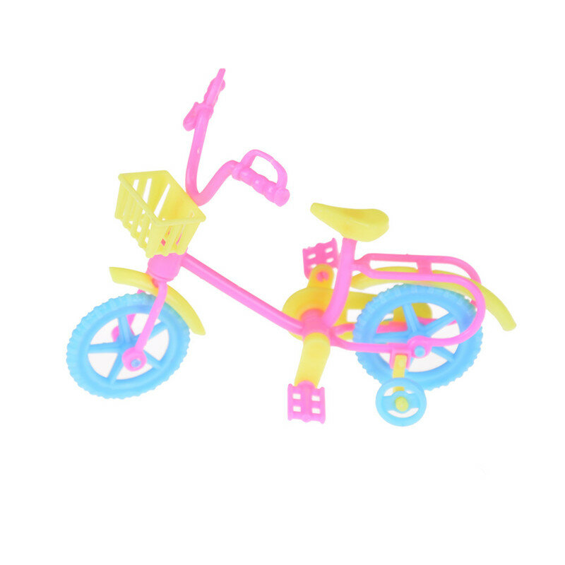 لعب الاطفال منزل لعبة الطفل دمية منزل Preted اللعب اليدوية الدراجات لعبة الأطفال البلاستيك البسيطة الدراجة لملحقات دمية