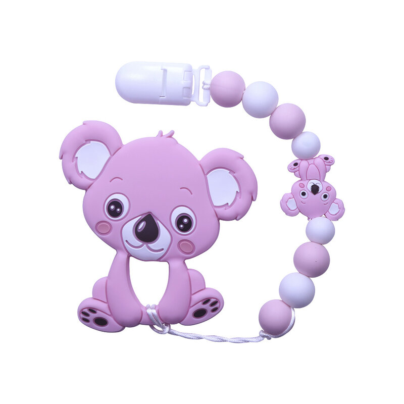 Joepada Baby Zahnen Halskette schöne Koala Eule Pferd Cookies Baby Beißring Molaren Spielzeug Geschenk Waschbären Food Grade Silikon Perlen