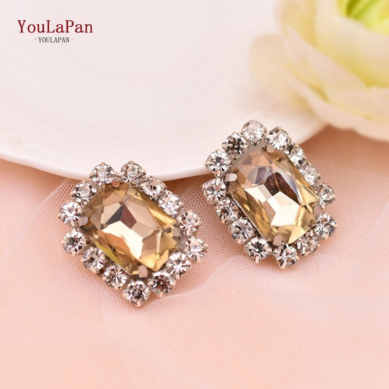 YouLaPan-Clips para zapatos de novia, accesorios elegantes para fiesta de boda, adornos de diamantes de imitación, X44