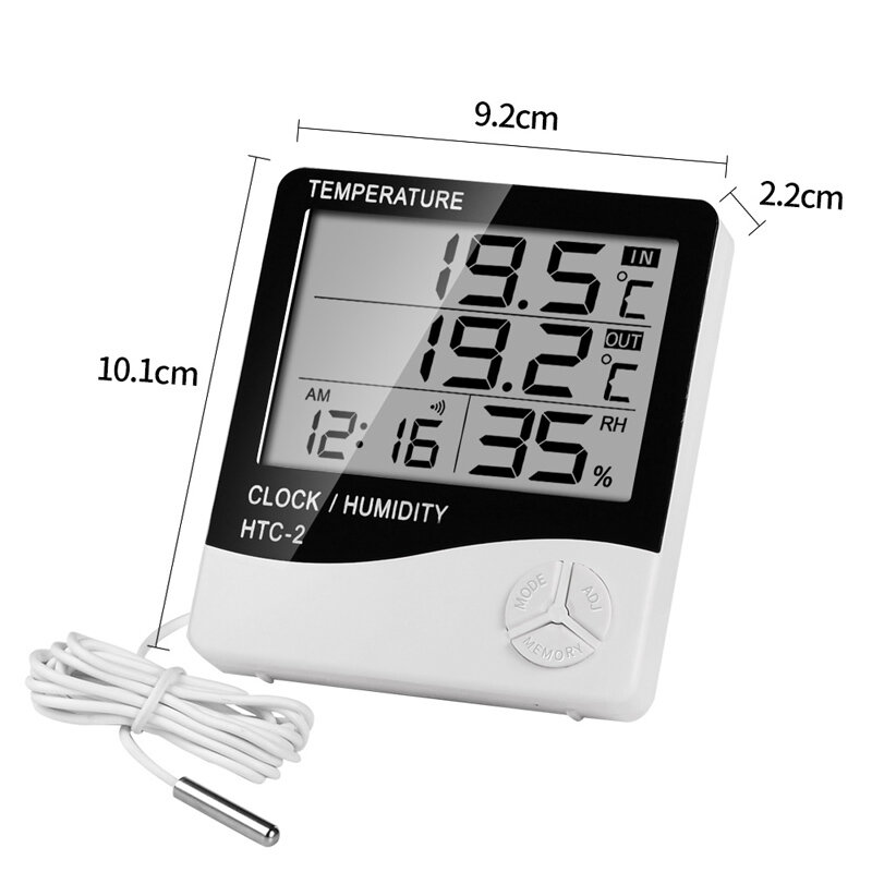 Digital Thermometer Hygrometer Außen Thermometer Digitale Elektronische Thermometer-Hygrometer Feuchtigkeit Meter Temperatur Sonde
